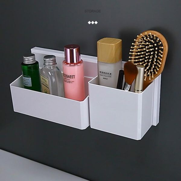 

creative bathroom shelf wall-suction punch toothpaste rack toothbrush comb toilet storage box basket pf9213 shelves