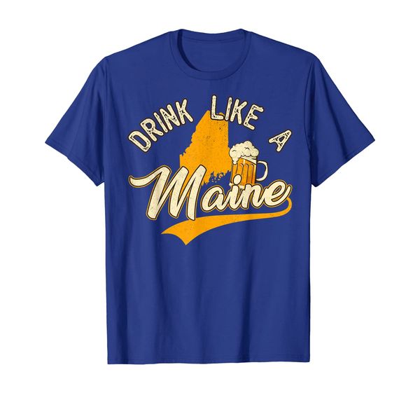 

vintage drink like a maine beer t-shirt, White;black
