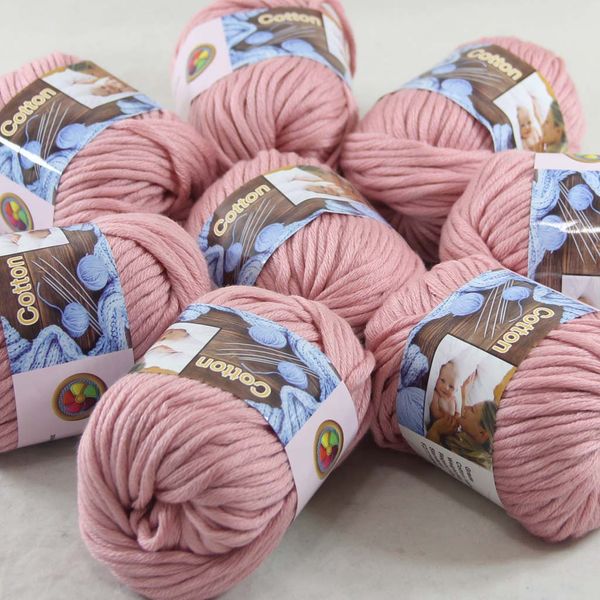 

sale 8 ball x 50g super soft pure cotton yarn chunky shawl hand knitting women's scarves shawls crocheting 422-07-8 pink rose, Black;white