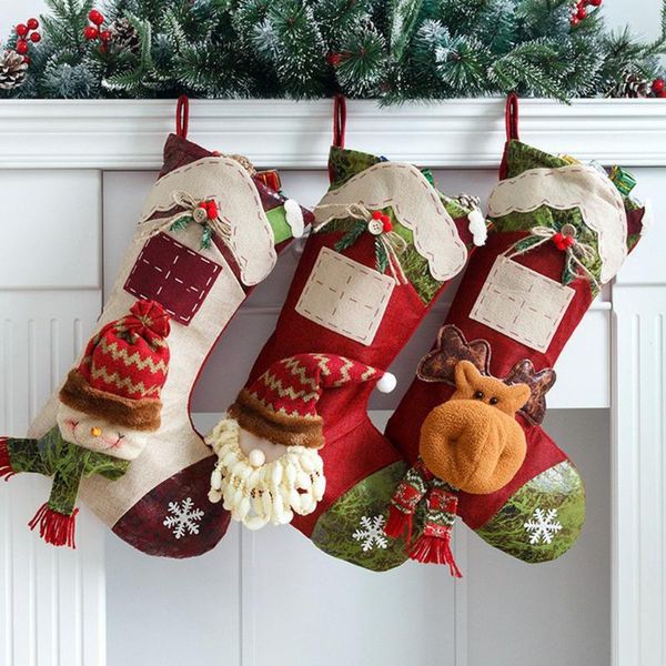

christmas decorations multifunctional socks gift bag elk diy large candy decoration