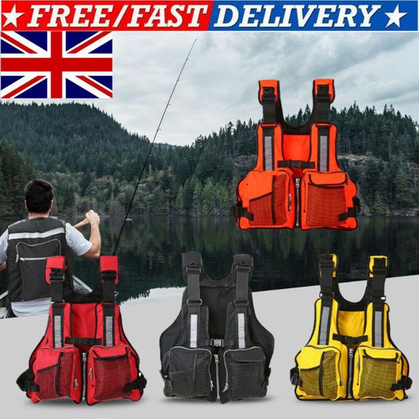 

life vest & buoy jacket multi pocket lifejacket buoyancy aid safe sailing fishing
