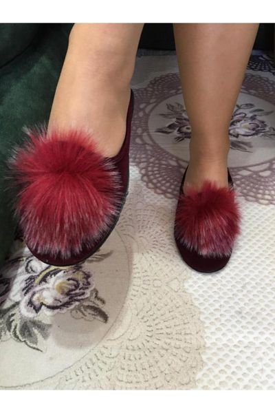 

women's tassel detail winter house slipper slippers, Black