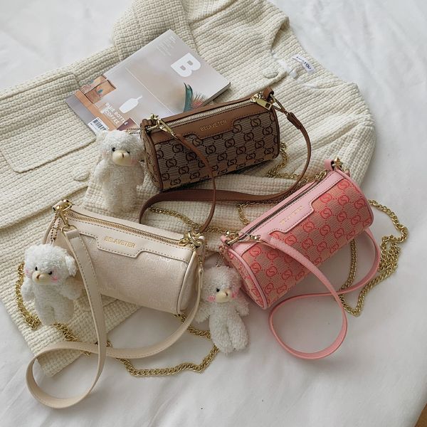 

net red air canvas small bag women's texture boston pillow single shoulder messenger bag