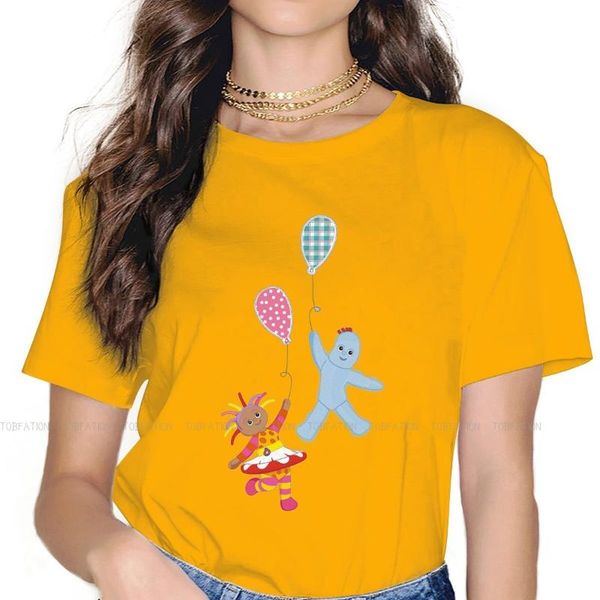 

women's t-shirt in the night garden 100% cotton tshirts balloon woman's t shirt 5xl, White
