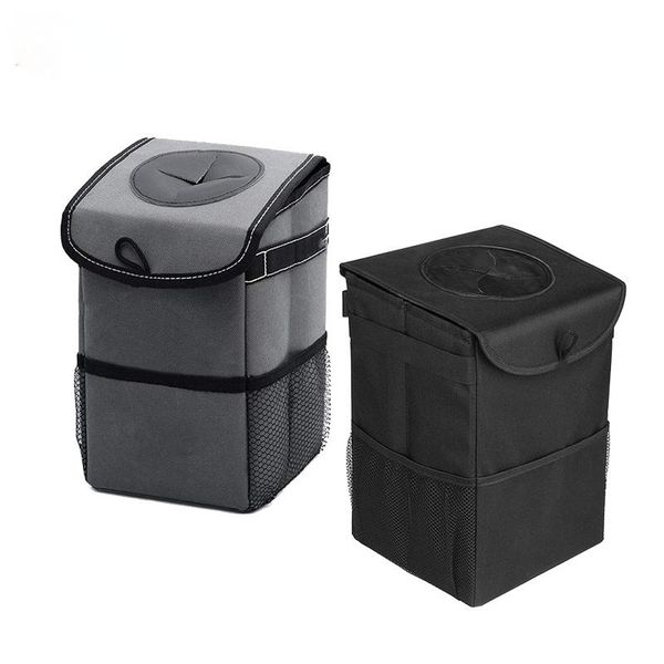

waterproof folding trash can black/gray car seat back organizers backseat storage bag other interior accessories