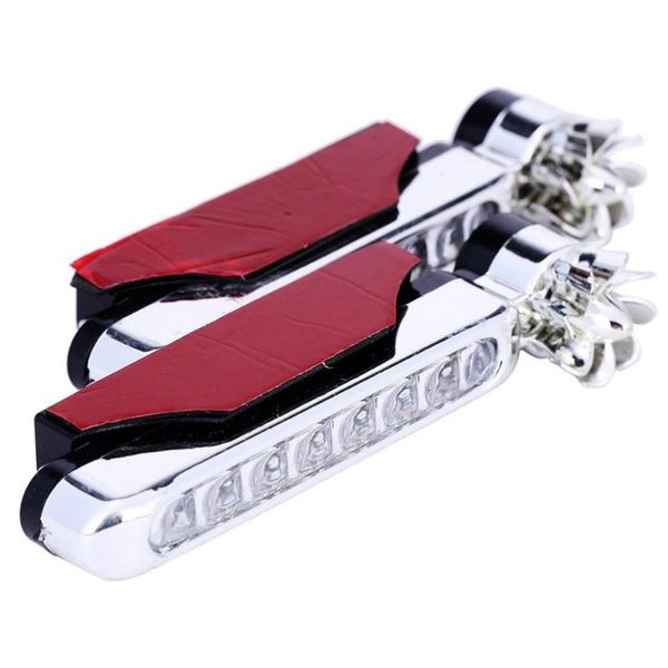 

emergency lights pair of car 8 led wind power daytime running light lamp ornament (blue)