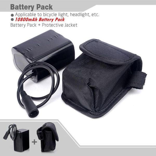 

bike lights 6-section light 10800mah 18650 battery pack 8.4v for solarstorm x2 x3 t6 lamps + charger