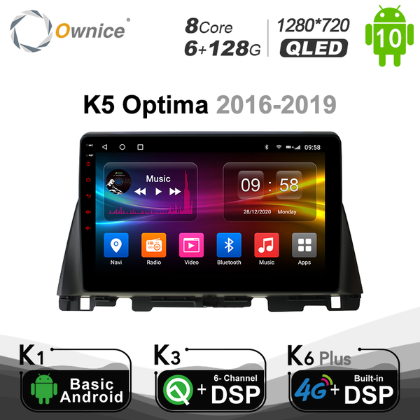 

car audio ownice 6g rom 128g android 10.0 dvd player for kia optima 2021-2021 spdif 4g dsp radio gps navi head unit