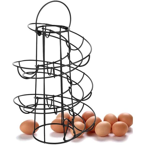 

kitchen storage & organization itchen creative egg rack spiral basket wrought iron practical multifunctional tray