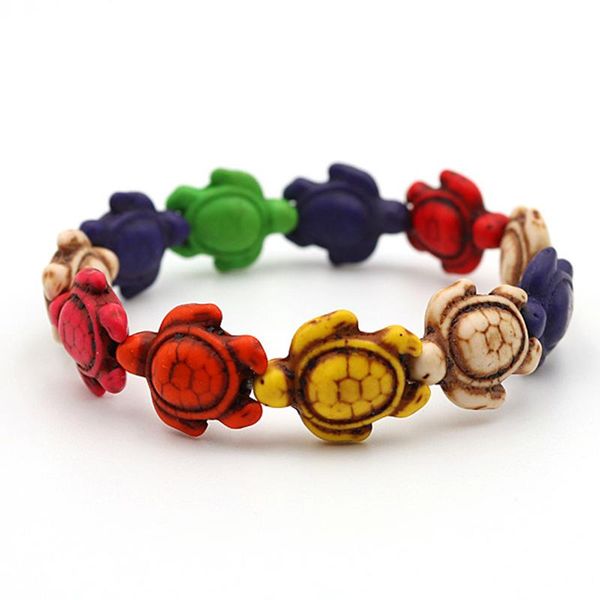 

beaded, strands natural stone blue turquoises bracelets for women men tortoise charms personality ethnic couple friends bracelet fashion jew, Black