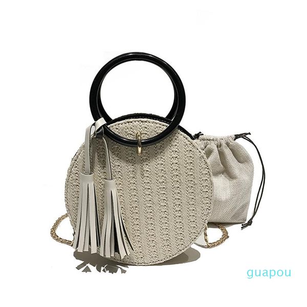 

evening bags women's round straw bag lady shoulder crossbody handbag