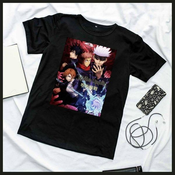 

jujutsu kaisen poster season 1 anime classic classic t-shirt, White;black