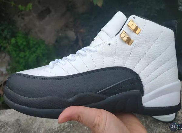 

12 taxi mens basketball shoes 12s white black-taxi-varsity red outdoor running sports sneakers trainers 130690-125 with box us 7-13