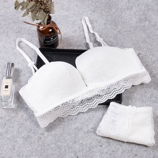 

bras sets women's brick and stone lace bra set without steel ring, Red;black