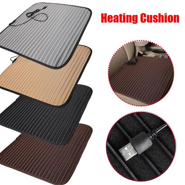

car seat covers 5o front electric cushion usb powered winter driving square heating pad cold weather universal home office accessories