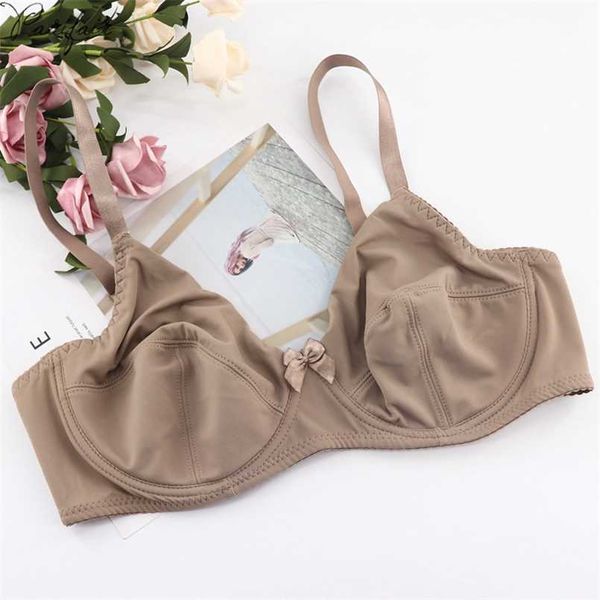 Parifairy cor sólida plus tamanho 36-48 d e copo mulheres sutiã íntimo underwear confortável cobertura completa lingerie top 211110