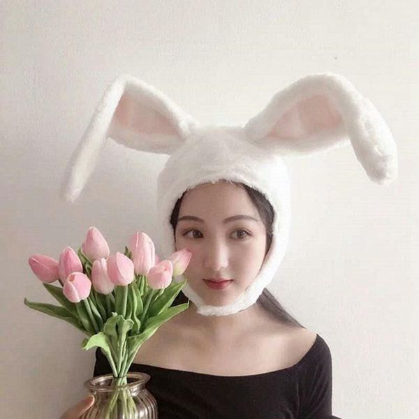 

caps & hats hat soft plush cap with moving ears frog earflap for girls women party costume cosplay stage 2021 fashion, Yellow