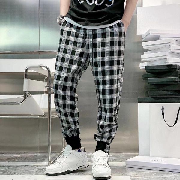 

men's spring and autumn pure cotton linen casual loose sweatpants pants, Black