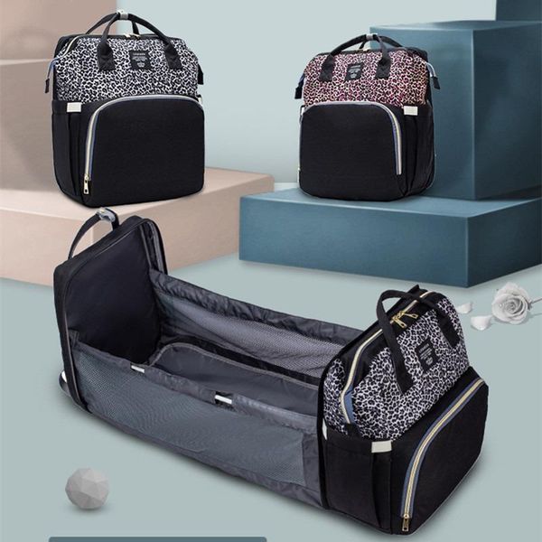

diaper bags 2021 baby bag, folding bed, mummy multifunctional crib, backpack, bag backpack