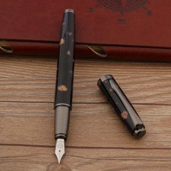 

fountain pens luxury classic wing sung 05 pen gun gray camellia flower metal black school office writing supplies ink