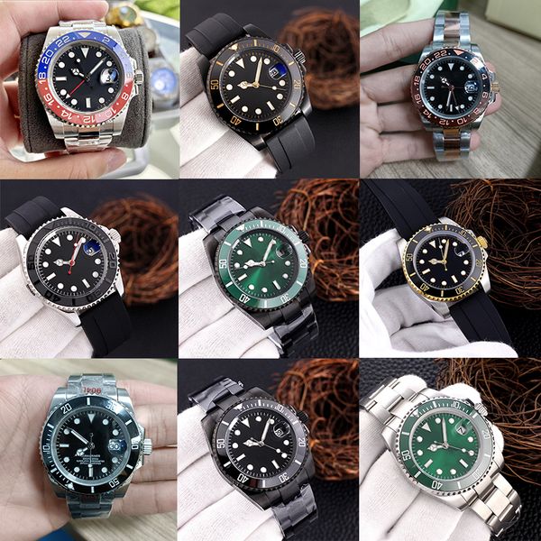 

hjd luxurious r green o steel l automatic mechanical e watches x for men 116610 watch ceramic bezel black date stainless wristwatches 8215 m, Slivery;brown