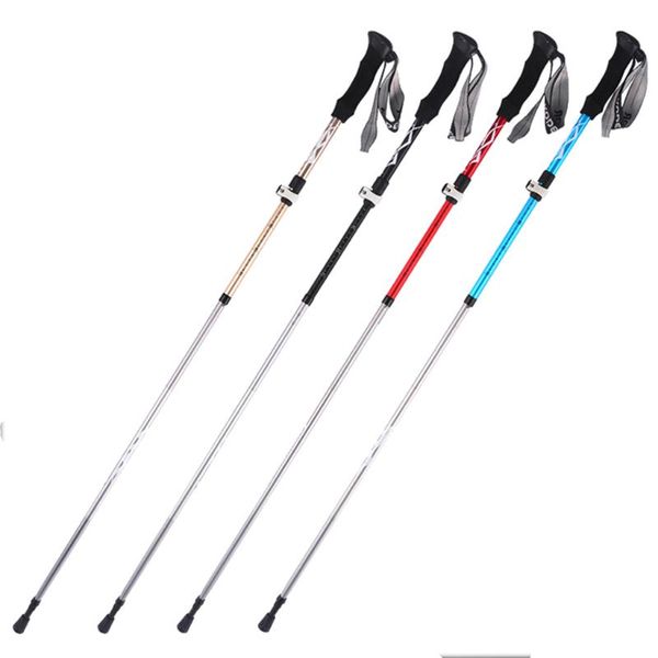 

trekking poles ultralight aluminum quick lock pole folding climbing hiking stick