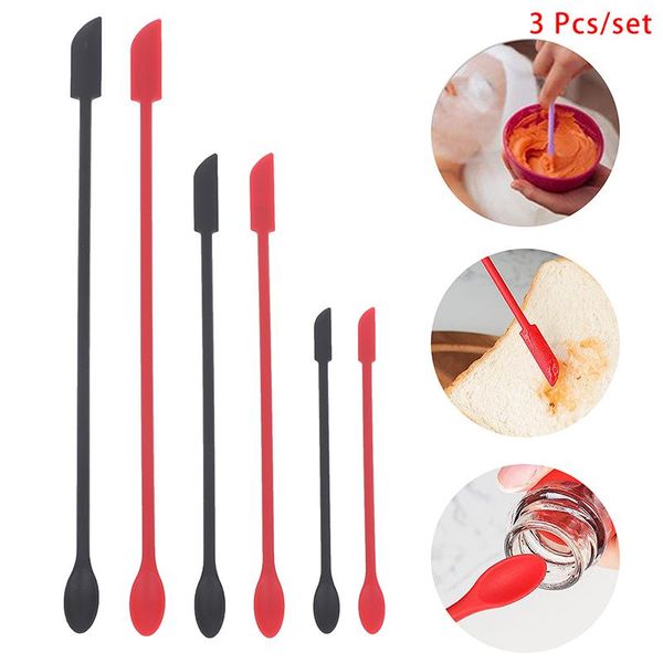 

makeup brushes 3pcs/set silicone spatula scraper reusable beauty kitchen safe last drop face mask brush tools