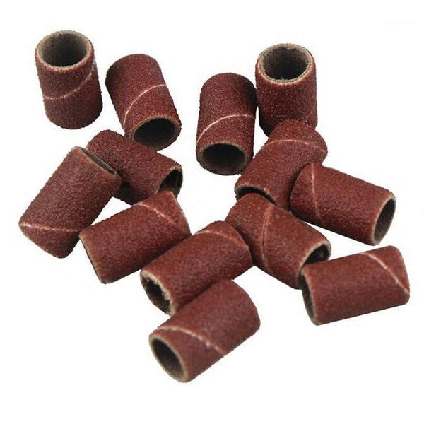 

100pcs/pack sanding bands nail power electric drill accessories bits sandcloth refillable sleeves replacement1, Silver