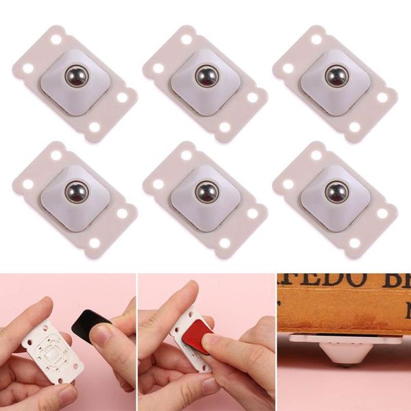 

Hooks & Rails Self-adhesive Swivel Casters Directional Roller Storage Box Bottom Universal Wheel Pulleys Garbage Can