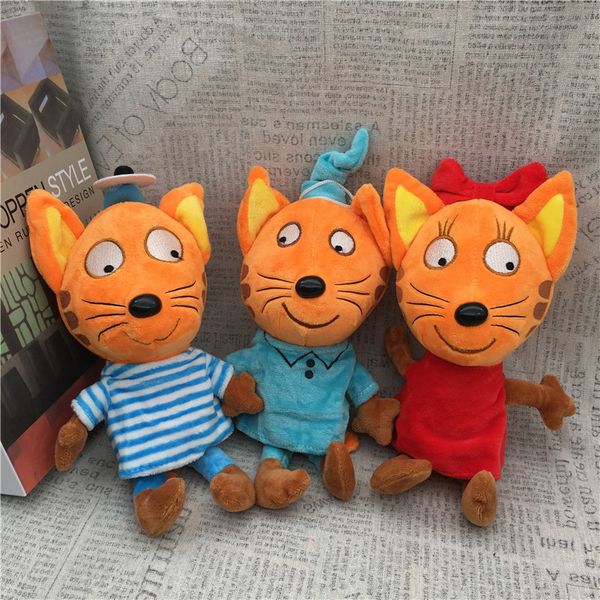 

russian happy kitten three kittens children cartoon plush doll clip machine gift