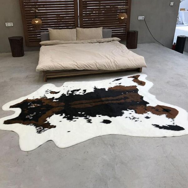 

carpets cow tiger print area rug non-slip carpet bedroom office livingroom floor mat