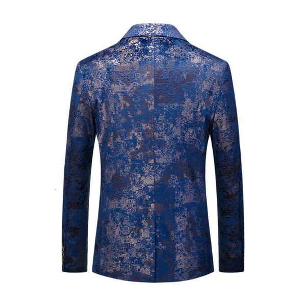 

men's suits & blazers pyjtrl men's jacket printed blue floral qaulity, man's with single-button slim pattern 68we, White;black