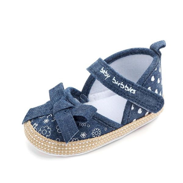 

first walkers denim blue baby girls princess shoes infant girl indoor slippers crib