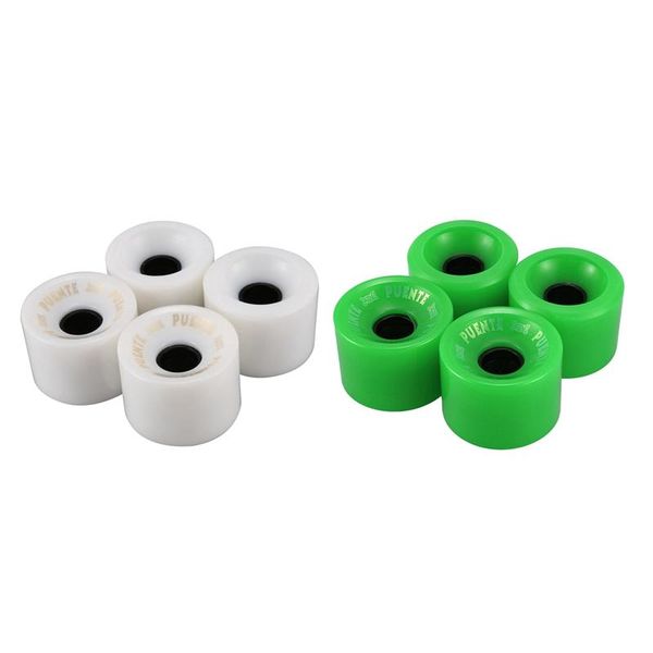 

skateboarding puente 8pack skateboard wheels pu wearable flexible durable 70x51mm rebuilding or repair kit white & green