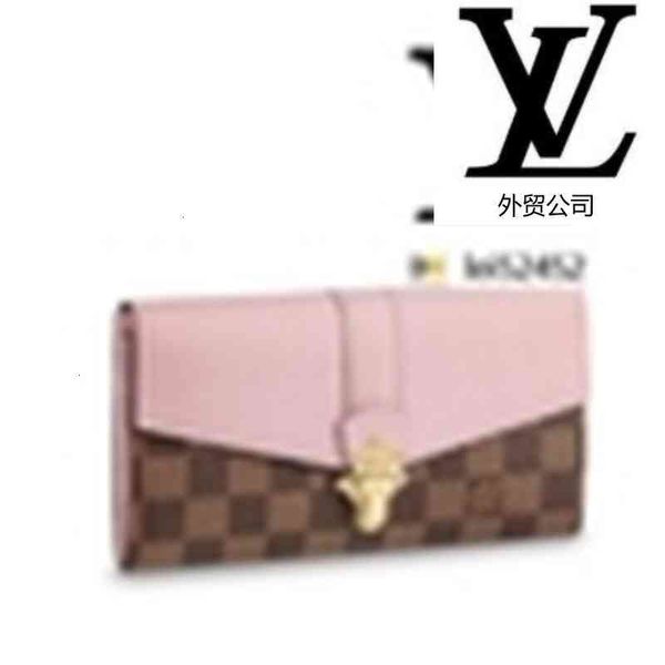 

card brand designer luxury e622 n64447 clapton wallet women real leather long wallet chain wallets compact purse clutches evening key holder, Red;black