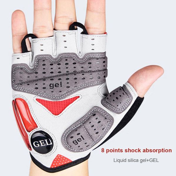 

cycling gloves anti-slip breathable motorcycle mountain bike half finger biking -absorbing, Black
