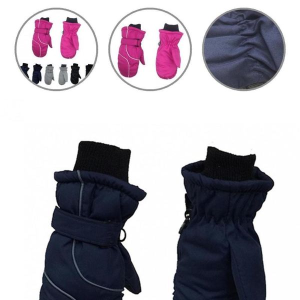 

ski gloves anti-lost buckle soft skin-friendly children skiing for cycling