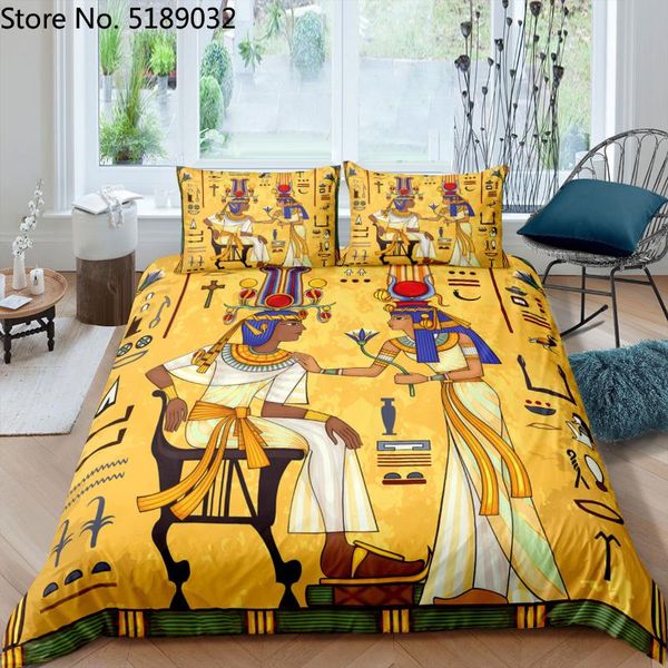 

bedding sets 3d ancient egyptian digital printing 2/3 piece  king single double size duvet cover pillowcase no sheet
