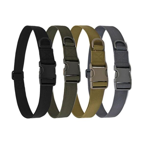 

waist support durable army heavy duty mens military combat belt quick release waistband outdoor fan simple, Black;gray