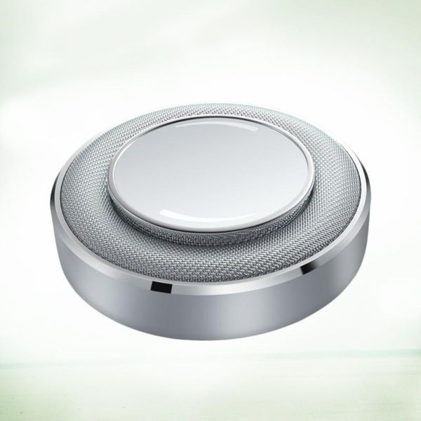 

car air freshener 1pc vehicle mounted round shaped perfume vent diffuser (silver)