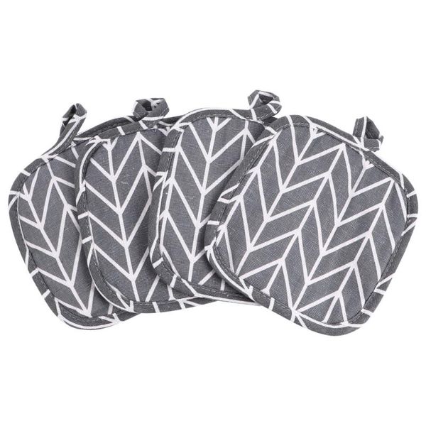 

4pcs kitchen gray arrow table placemats heated pot mats heat resistant pads