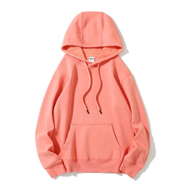 

men's hoodies & sweatshirts fall women autumn winter casual loose pullover hooded solid long sleeve velvet female sweet mujer de moda s, Black