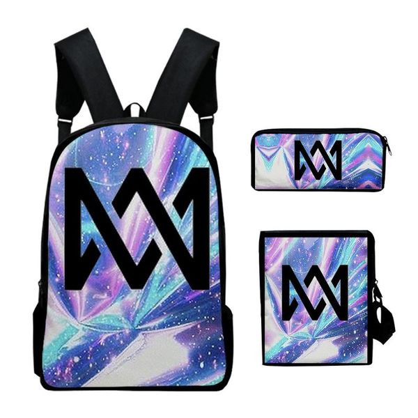 

backpack 3pcs/set 2021 marcus & martinus fashion shoulder bags 3d print school bag mochilas student
