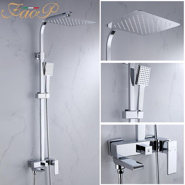 

shower system chrome mixer faucet for bathroom set waterfall bath sets