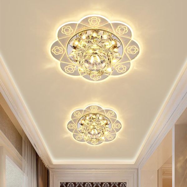 

ceiling lights modern crystal led light living room aisle corridor down balcony entrance porch flowers lamps