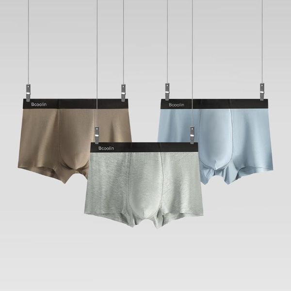 

underpants bcoolin men underwear boxer cotton breathable boxershorts fashion lingerie cueca male panties boxers 2021 mboxer001, Black;white