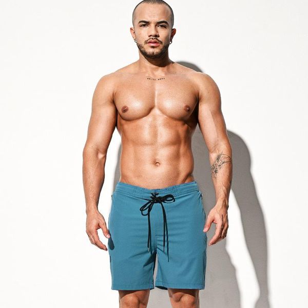

men's swimwear solid swim suits boxer shorts trunks swimming surfing mayo gay sungas loose men swimsuit maillot de bain boy