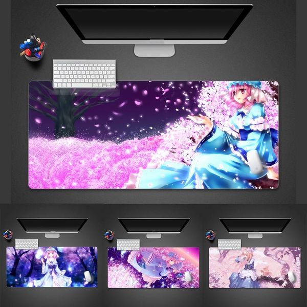 

mouse pads & wrist rests cherry blossom anime natural rubber gaming mousepad table protect game office work mat pad x xl non-slip lapcus