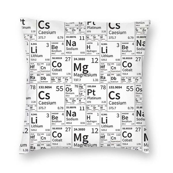 

cushion/decorative pillow periodic table of elements cushion cover two side print throw case for sofa fashion pillowcase home decor