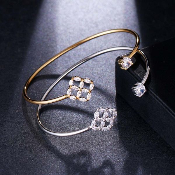 

bangle for women personality zircon open party jewelry gift fashion, Black